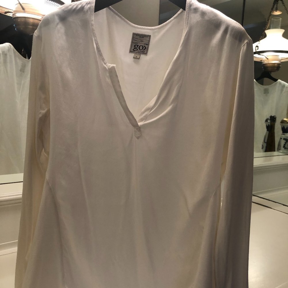White silk tunic